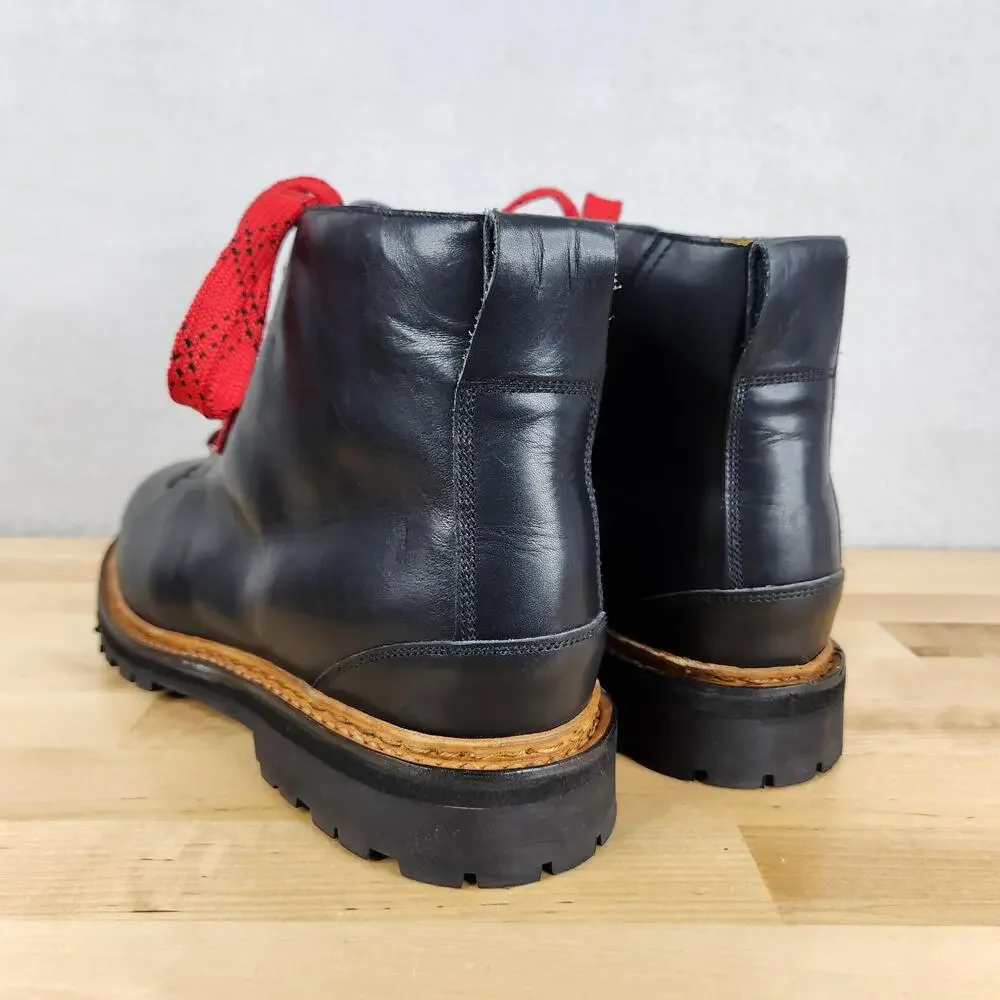 Polo Ralph Lauren Boots Mens 10.5 Navy Leather Vibram Hiker Bench Made England